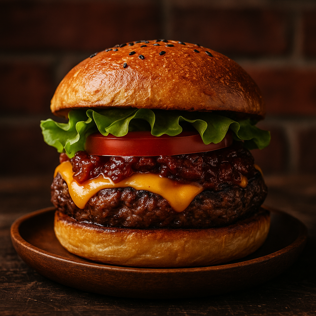 bbq burger bacon jam – saftiger Burger mit rauchiger Speckmarmelade