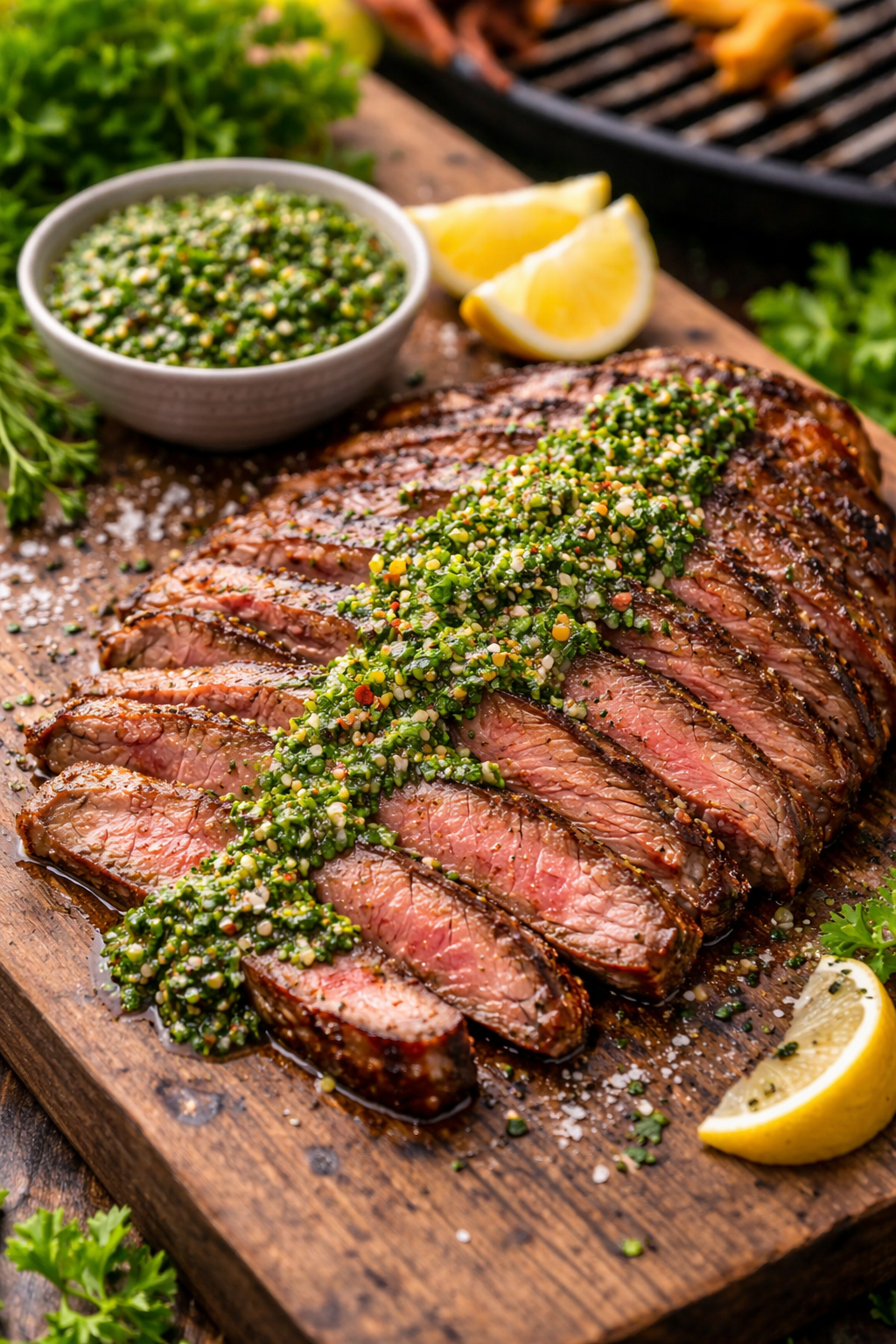 Flank Steak vom Grill – saftig & perfekt mit Chimichurri