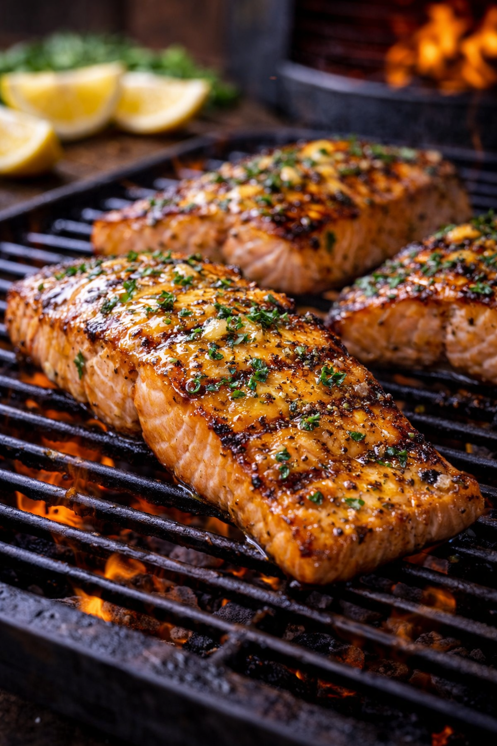 Lachs vom Grill mit Honig Senf – saftig & perfekt gegart